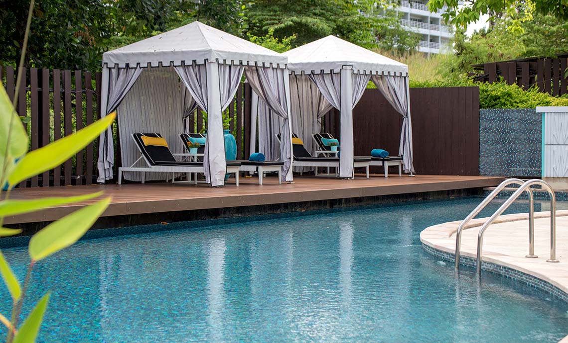 Cabanas Poolside at Wave Hotel, Pattaya